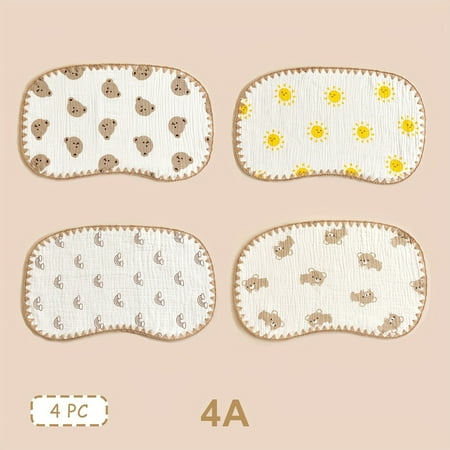 

KRUEM 4/5pcs Ultra Soft & Absorbent Cartoon Cotton Burp Cloths for Baby Infant Toddler - Gentle on Skin Quick-Dry and Breathable - Ideal Baby for Feeding Drooling and Teething