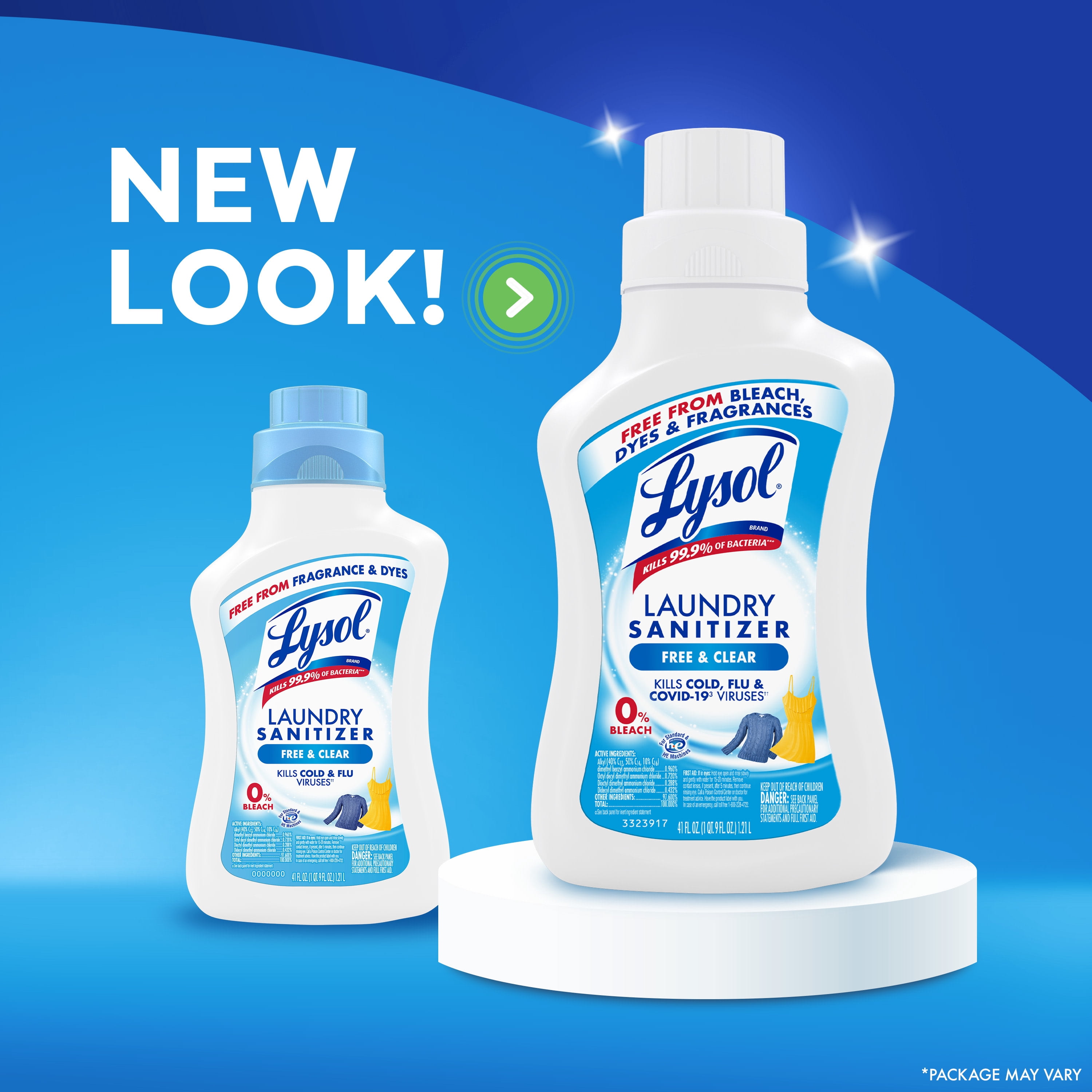 (4 pack) Lysol Laundry Sanitizer Additive, Odor Eliminating Liquids for Clothes and Linens, Unscented, 41 fl oz