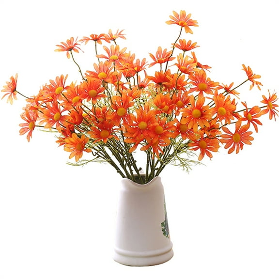 6/12PCS Artificial Daisy Flowers Fake Gerber Daisy Silk Bouquets Pastoral Style for Home Garden Window Wedding Indoor Outside Decoration