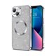 thumbnail image 1 of HAYAN for iPhone 13 Case Glitter, Clear Magnetic Phone Cases with Camera Lens Protector [Compatible with MagSafe] Bling Sparkle Plating Soft TPU Slim Shockproof Protective Cover Women Girls, Silver, 1 of 1