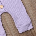 thumbnail image 5 of Gureui Baby Girls Boys Romper Solid Jumpsuit Linen Cotton Long Sleeve Ruffled Bodysuit Infant Clothes Outfit, 5 of 9