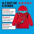thumbnail image 4 of Marvel Avengers Spider-Man Big Boys Fleece Pullover Hoodie Toddler to Big Kid, 4 of 5