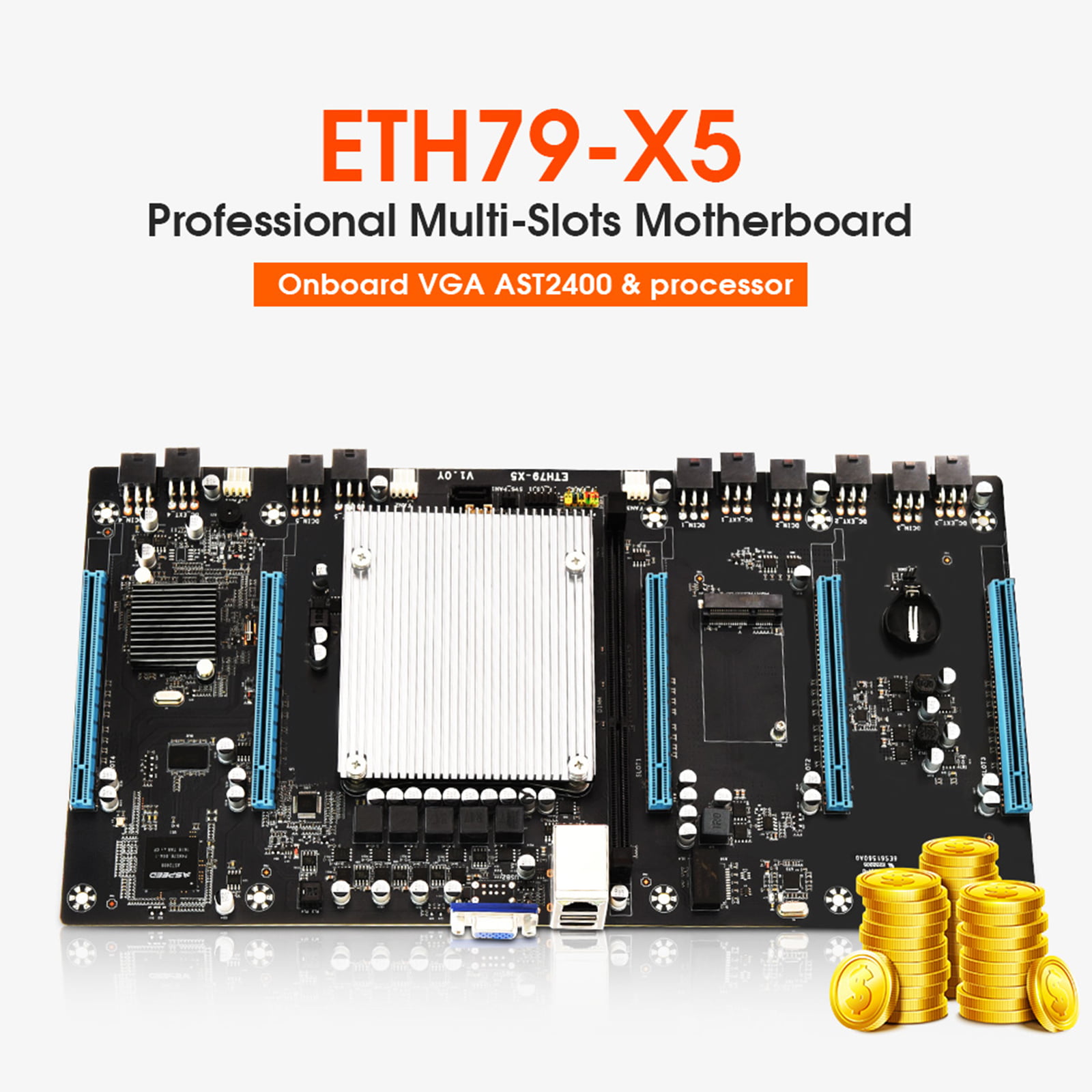 Eth79-x5 BTC Mining scheda madre 5 schede grafiche slot Support full speed 3060 GPU 