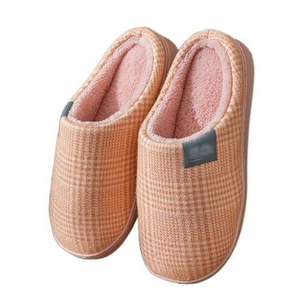 

Rotosw Women s Winter Warm Men Slip On Plush Slippers No-Slip Rubber Sole For Indoor/Outdoor