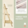 thumbnail image 4 of Outsunny 39'' Tall Wooden Plant Stand, 3-Tier Foldable Flower Stand Ladder Display Plant Shelf with Slatted Bottom for Garden Indoor Outdoor, 4 of 9