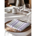 thumbnail image 6 of Light Purple Stripes Cloth Napkins Set of 8 Reusable Dinner Napkins, Modern Minimalist Horizontal Lines Cocktail Napkin Washable Table Napkins for Wedding/Holiday Party/Baby Shower 20"x20", 6 of 7