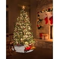 thumbnail image 5 of Thanksgiving Fall Christmas Tree Skirt 36 Inches Large Christmas Skirt Tree, Autumn Pumpkin Orange Rustic Burlap Tree Skirt Christmas Decorations for Fireplace Party Holidays Indoor Outdoor, 5 of 7