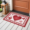 thumbnail image 5 of Rectangle Area Rug 2x3ft, Valentine's Day Romantic Love Heart Non-Shedding Washable Area Rug, Kiss Lips Texture Red White Non Slip Low-Profile Rugs for Living Room, Bedroom Dining Room, 5 of 9