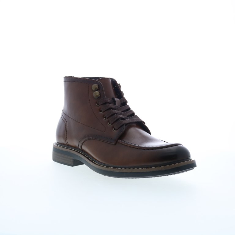 Gordon Rush Black Leather Laced Ankle Boots Mens size 8 Rush by Gordon Rush Mens Burnished Round Toe Lace Up Ankle  main image 4