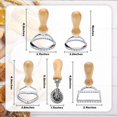 thumbnail image 2 of Juego de sellos de ravioli (juego de 5), cortador de ravioles con manillar de madera, pasta, lasaña de albóndigas, pierogi, cortador de masa y prensa Feliz Sencillez, 2 of 5