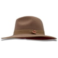 thumbnail image 2 of Modernique Collection: Montique Tan 3 1/8" Brim Red Bottom Wool Felt Dress Hat, 2 of 4