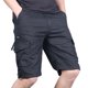 thumbnail image 2 of pstuiky Pantalones cortos de entrenamiento para hombre, Pantalones cortos casuales, cómodos y lisos con bolsillos y cintura con cordón ajustable para hombre Pantalones cortos de golf, 2 of 4