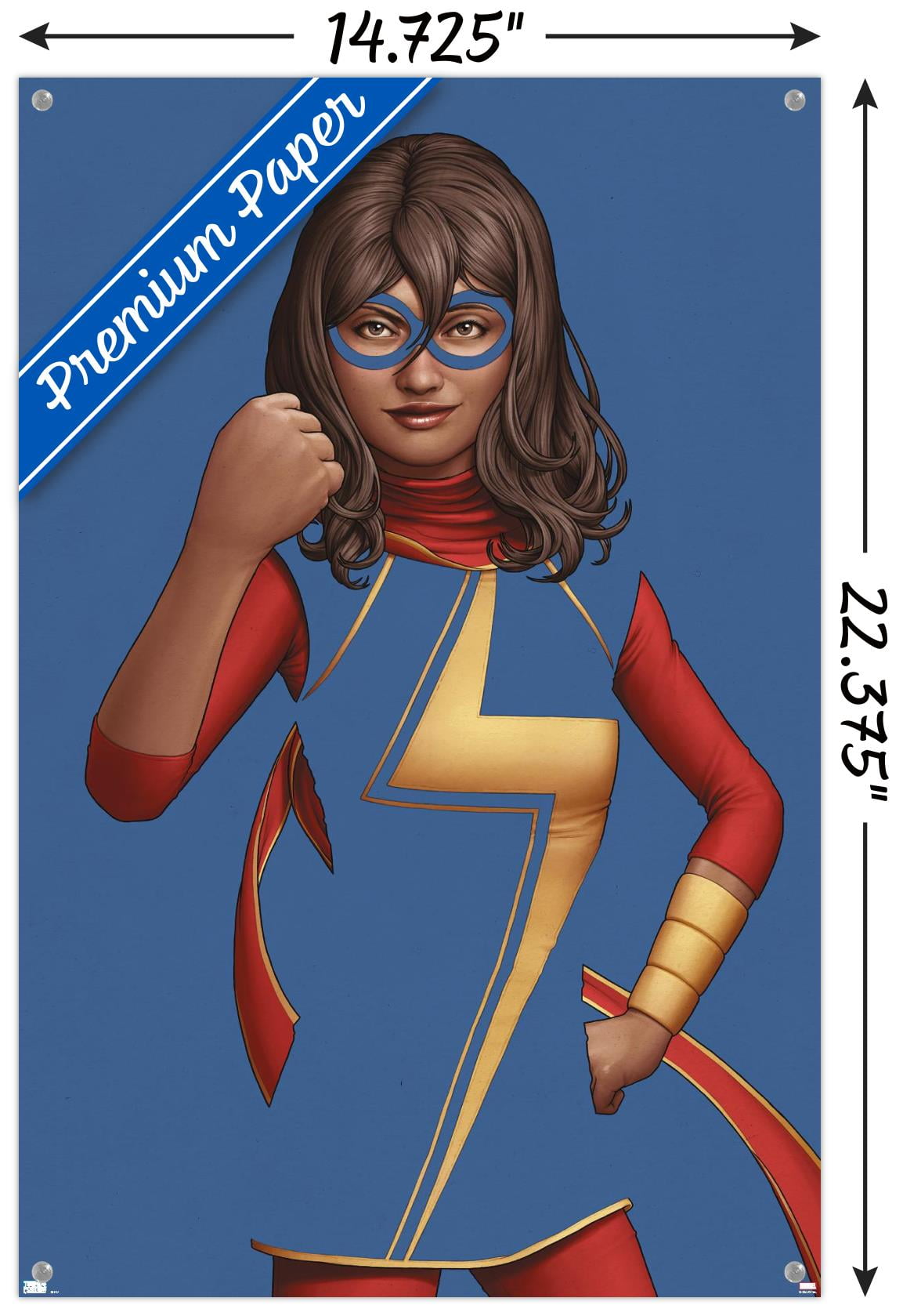 Marvel Comics - Ms. Marvel - Ms. Marvel #7 Wall Poster with Pushpins, 14.725" x 22.375"