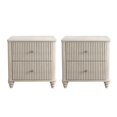thumbnail image 2 of Tcbosik 2 Pack Side Tables with Storage, Night Stand with 2 Drawers, Modern End Table for Living Room, Easy Assembly, Beige, 2 of 9