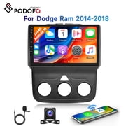 Podofo [2G+64G] Car Stereo for Dodge RAM 1500 2500 3500 2013-2018 (Only for Manual A/C), 9 inch Android 15 Touch Screen Car Radio, Carplay/Android Auto/EQ Audio/SWC +AHD Backup Camera