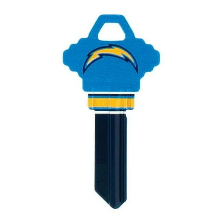 Hillman 5960711 Los Angeles Chargers Painted Key House & Office Blank Single Sided Universal Key - Pack of 6