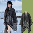 thumbnail image 7 of Jiibva Shawl Wraps for Women, Elegant Knitted Cape Open Front Poncho Scarf Blanket Cardigan Coat for Spring Autumn Winter, 7 of 7