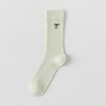 thumbnail image 6 of Lightweight Cotton Mesh,Elegant Embroidery,Ballet-Inspired Look,Women's Summer Mid-Calf Socks,Size One Size,7 Pair, 6 of 7