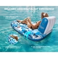 thumbnail image 4 of JCLEAL Pool Floats Adult Inflatable Tanning Pool Lounger Extra Large River Rafts Sunnbathing Floaties Chair Heavy Duty Water Floating Lounge Recliner with Cupholder Backrest Party Lake Ocean Sea Beach, 4 of 5