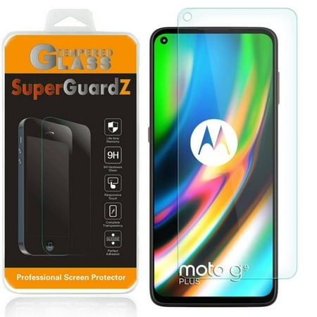 [2-Pack] For Motorola Moto G9 Plus - SuperGuardZ Tempered Glass Screen Protector, Anti-Scratch, 9H Hardness, Anti-Bubble, Anti-Shock