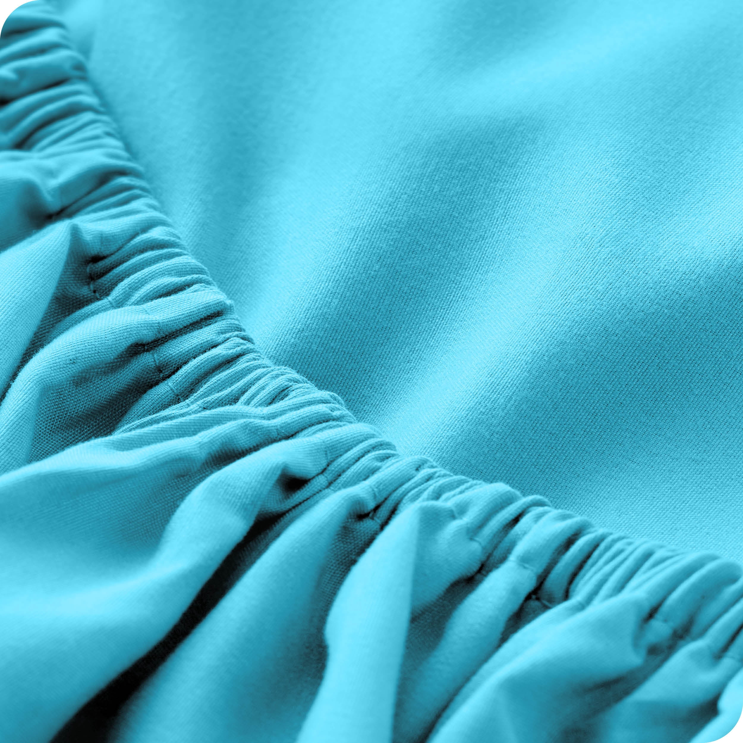 Bare Home Aqua Microfiber Sheet Set, Wrinkle Resistant, Deep Pocket, Split King