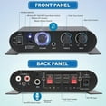 thumbnail image 3 of PYLE PFA330BT - Bluetooth Mini Blue Compact Audio Amplifier, Aux (3.5mm) Input, Push-Type Speaker Terminals, 90 Watt Amp, 3 of 7