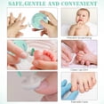 thumbnail image 2 of Baby Essentials, Baby Nail Trimmer Electric, Baby Nail Clippers, Safe Baby Nail File Kit with 6 Replacement Pads, Low Noise, Baby Nail File for Infants, Toddlers, Kids and Adults, Round Design, Green, 2 of 6