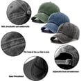 thumbnail image 3 of 3 Pack Washed Plain Vintage Baseball Cap Cotton Adjustable Twill Bulk Low Profile Classic Dad Hat for Men/Women, 3 of 7