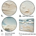 thumbnail image 3 of Designart "Taupe And Azure Seaside Artwork I" Beach Wall Art Living Room, 3 of 7