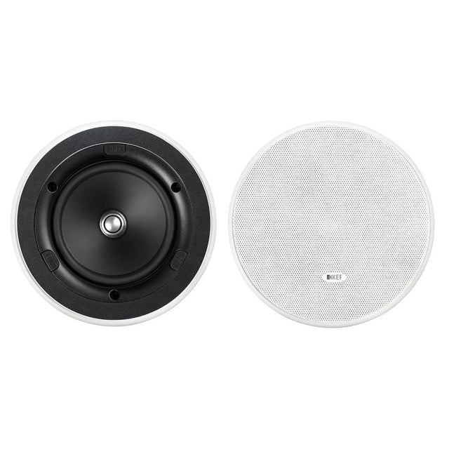 Par de Bocinas CI103ER Blanco Plafón 80W 5.25" KEF Construcción resistente a la intemperie, Rejilla magnética