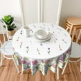 thumbnail image 5 of Spring Tulip Floral Tablecloth Round 60 Inch Colorful Watercolor Vintage Flowers Rustic Print Summer Seasonal Gift Print Decorative Washable Polyester Table Cloth for Party Picnic Home Kitchen Decor, 5 of 6