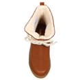 thumbnail image 4 of Bumper BH10 Women Mix Media Round Toe Shearling Fur Flat Bootie, 4 of 5