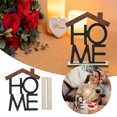 thumbnail image 2 of 3/2/1pcs Wood Home Sign Rustic Wooden Cutout Word Decor Freestanding Home Tabletop Decor Romantic Table HOME Words Shape For Home Party Decor, 2 of 9
