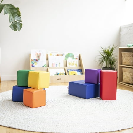 ECR4Kids SoftZone Big Foam Building Blocks, Assorted, 7-Piece