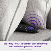 Roku Voice Remote Pro (2nd Ed.) - Rechargeable TV Remote Control with Hands-free Voice Controls, Backlit Buttons, Lost Remote Finder - Replacement Remote Compatible with All Roku TV, Players, Audio