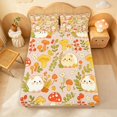 thumbnail image 5 of Homewish Lovely Botanical Mushrooms Queen Sheets,Cartoon Guinea Pig Animals Queen Sheet Sets,4 Pieces,1 Flat Sheet,1 Fitted Sheet and 2 Pillowcases, 5 of 6