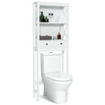 thumbnail image 1 of Costway Over the Toilet Storage Rack Bathroom Space Saver with 2 Open Shelves & Drawers, 1 of 10