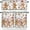 White Black, variant on Christmas Gingerbread 3 Pieces Kitchen Curtains Valances Set Red Short Curtain Rod Pocket Window Curtain Window Treatment Tiers Valances (Single Panel 54"x18",2 Tiers 27.5"x36")