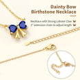 thumbnail image 6 of FindChic 14K Gold Plated Necklace for Women, Love Heart Cubic Zirconia Pendant September Birthstone Bow Necklaces Birthday Mothers Day Jewelry Gifts Her Wife Lady Adults Ideas, 6 of 9
