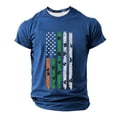thumbnail image 3 of Tops para hombre, blusas y camisas de manga corta con cuello redondo para hombre, jersey informal con cuello redondo estampado para hombre, pantalones cortos deportivos para fitness, blusa de poliéste, 3 of 4