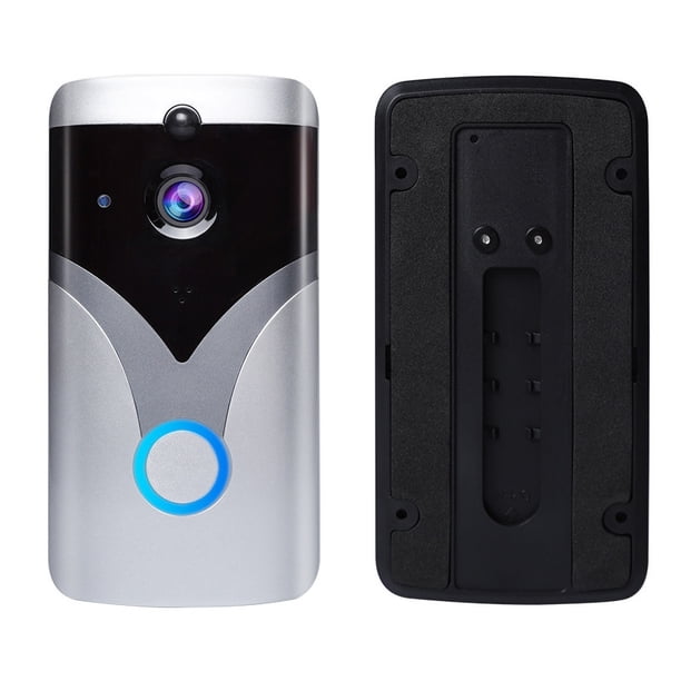 XWSHYW Aparatos Electrónicos Timbre de Vídeo Inalámbrico Wifi, Intercomunicador de Puerta con Teléfono Inteligente, Cámara de Seguridad 720P