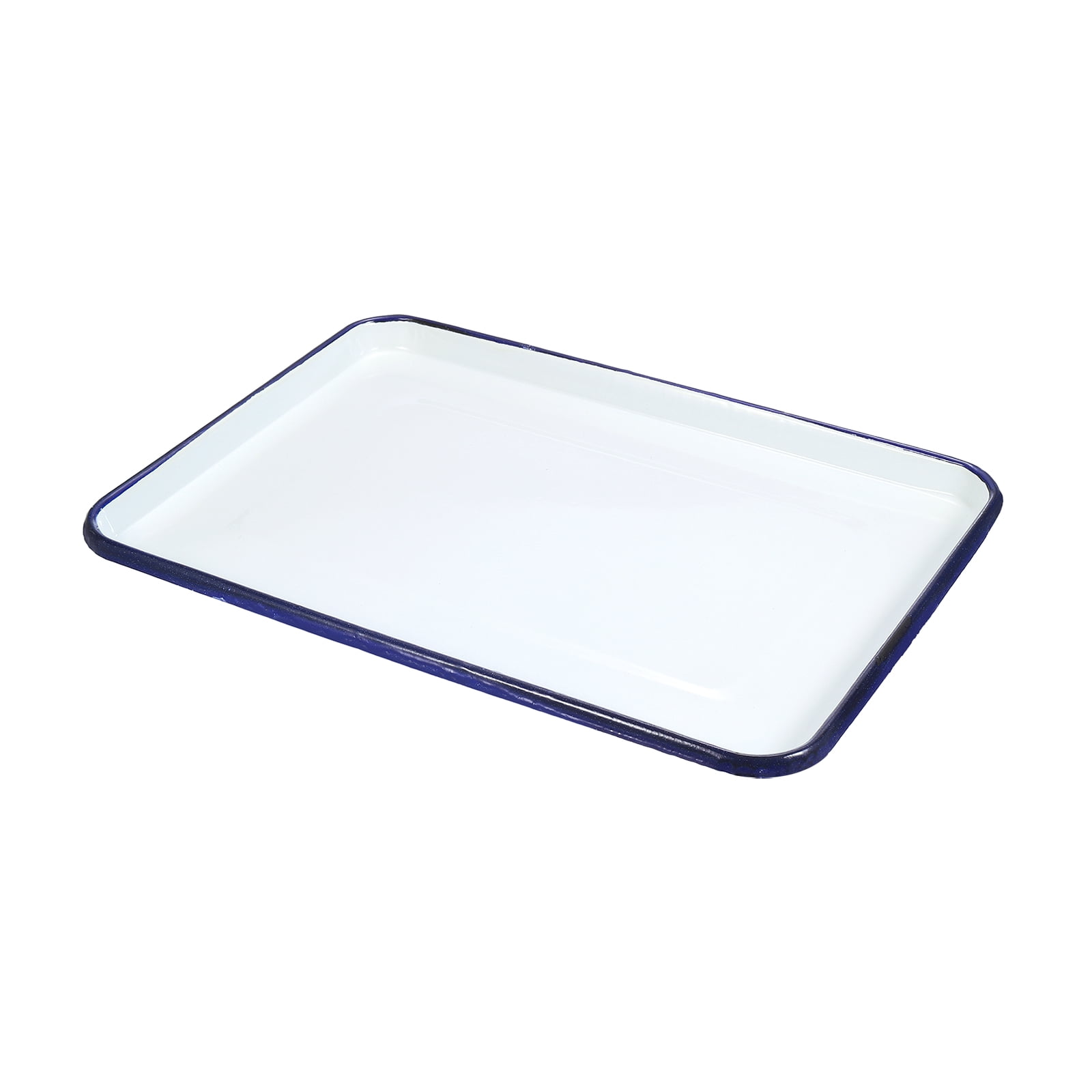 Uxcell Butcher Tray Palette 18" x 14" Metal Triple Enamel Coated Rectangular Tray Holder Artist Painter Painting Tool for Art Paint Acrylic Watercolor Mixing