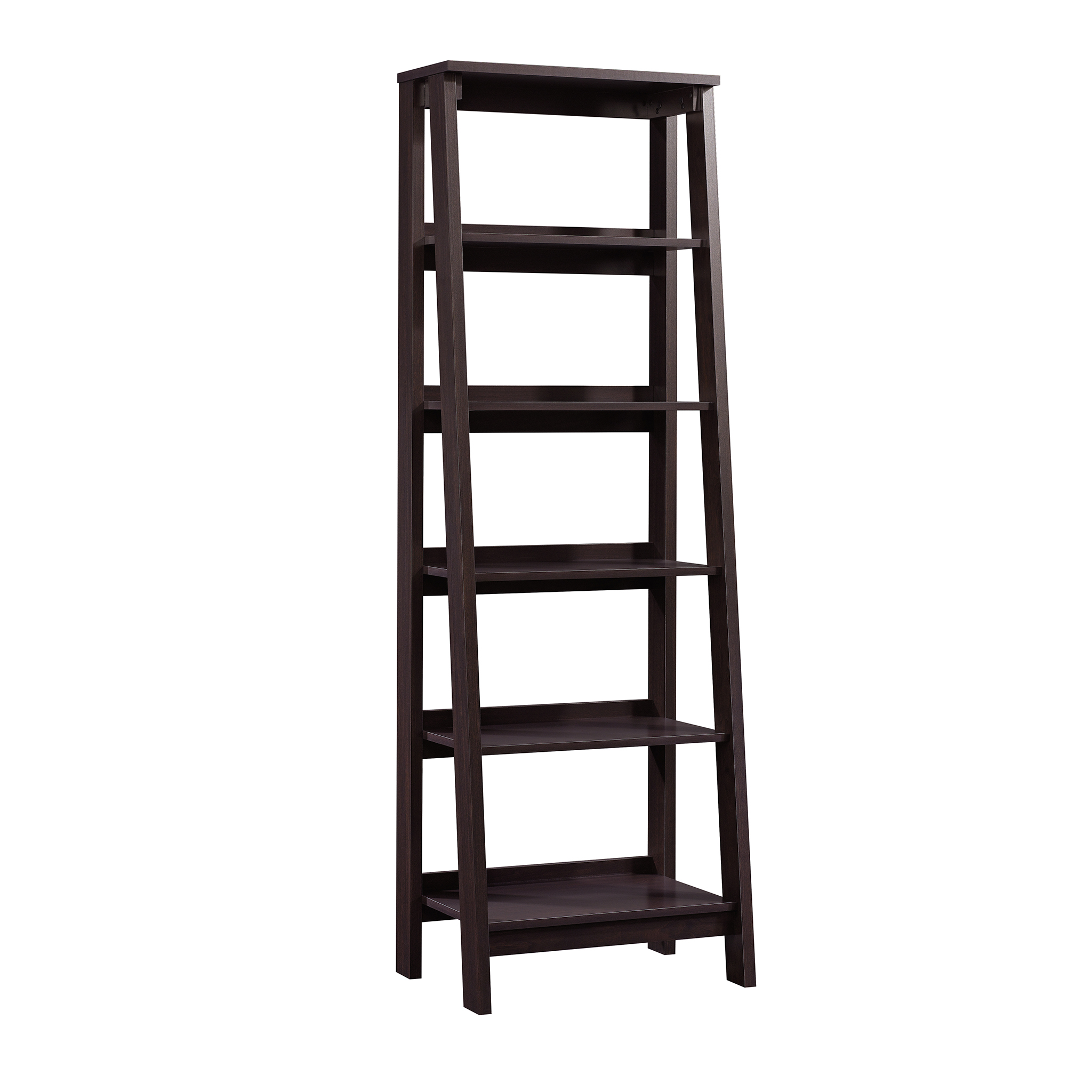 Sauder Trestle 5-Shelf Bookcase, Jamocha Wood photo 2
