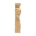 thumbnail image 3 of 8-1/8 in. x 8-1/8 in. x 1-5/8 in. Unfinished Hand Carved North American Alder Acanthus Wood Onlay Capital Wood Applique, 3 of 5