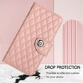 thumbnail image 6 of For Apple iPhone 16 Argyle Pattern PU Leather Wallet Case Magnetic Flip Cover 7-Card Slots Pocket With Detachable  Wrist Strap,Carol pink,For iPhone 16, 6 of 7