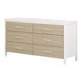 thumbnail image 2 of South Shore Munich 6-Drawer Dresser for Child, in White and Soft Elm, 2 of 13