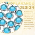 thumbnail image 4 of 120Pcs Rhinestone Stud Refills, 5.5mm/0.22" Rhinestone Claw Beads Nailhead, Rivets Metal Spikes Rivet Decorative for DIY Leather Craft Making Purse Clothing Shoes Belt, Sky Blue, 4 of 7