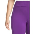 Terra & Sky Women's Plus Size Solid Capri Leggings with Cell Phone