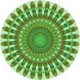 thumbnail image 1 of Ahgly Company Indoor Round Patterned Dark Lime Green Area Rugs, 5' Round, 1 of 1