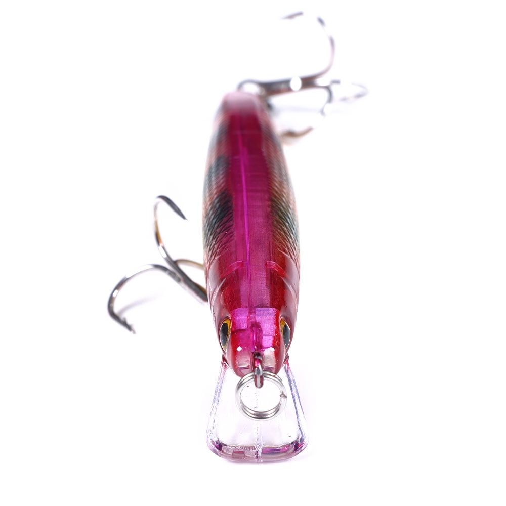 HENGJIA Minnow Bass Fishing Lures, Jerkbait Lure Set Hard Baits Crankbait for Catfish Trout Walleye Fishing Bait 12Pcs/kit, 3.74in/0.3oz
